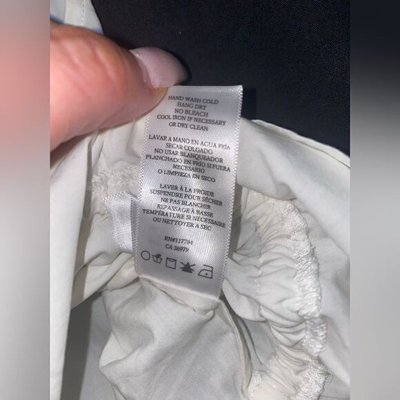 Rails NWT Savi Cotton Blend Peplum Blouse White Size L - Picture 12 of 16